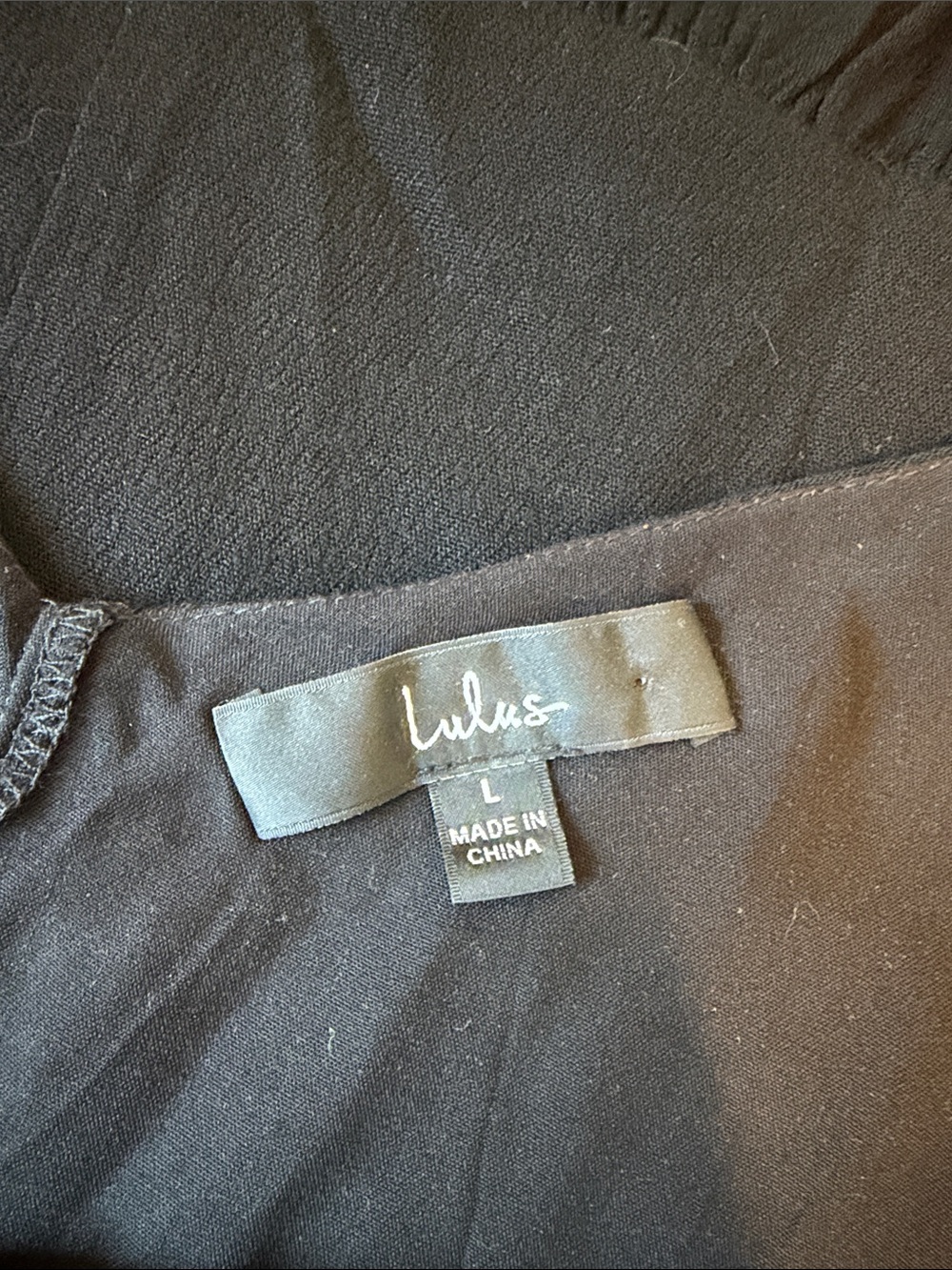 Lulu's Black Sleeveless Slip Dress with Ruffle Hem - Picture 2 of 4